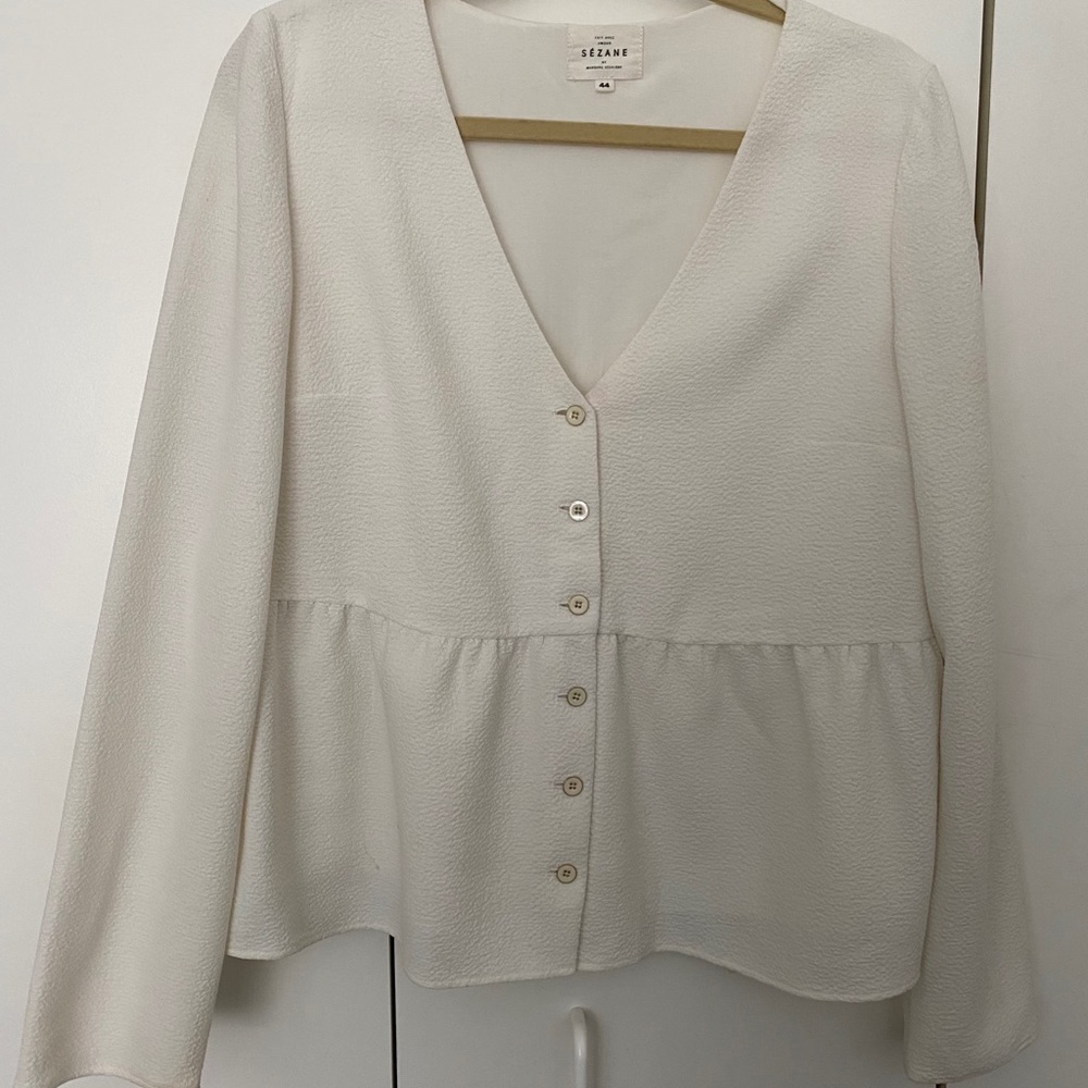 Sézane white button down size 12